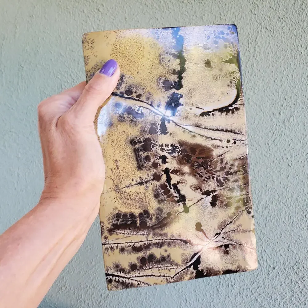Picture Story Jasper Pastel Dendrite Statement Book Carving Crystal 1400 grams